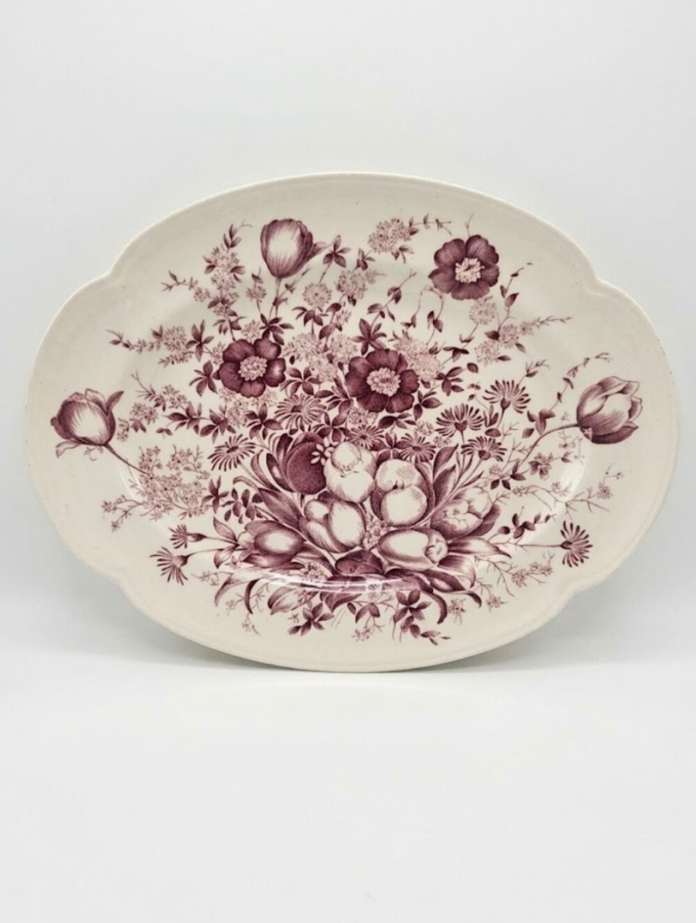 Vintage Johnson Bros Windsor Ware Dover Mulberry Purple Veggie Platter